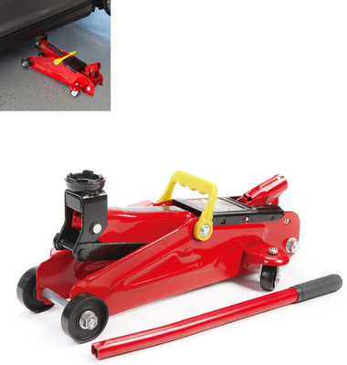 MATIES Hydraulic HeavyDuty 2Ton Trolly Jack With Operating Handle Universal For Car 1 Vehicle Jack(2000 kg)
