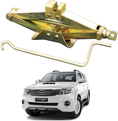 MATIES Heavy Duty Manual Golden Scissor Iron Vehicle Lift Jack For Fortuner Vehicle Jack(2000 kg)