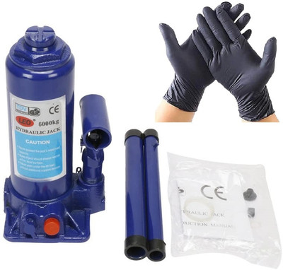 EKRASH 6 Ton Hydraulic Bottle Jack With Gloves For Safety Vehicle Jack(6000 kg)
