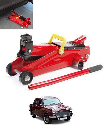 MATIES Hydraulic HeavyDuty 2Ton Trolly Jack With Operating Handle Universal For Car 20 Vehicle Jack(2000 kg)
