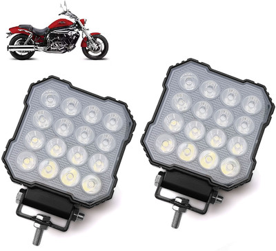 AUTO PEARL 16LED Round White Foglight Flashing Light, Work Spot White Lights B138 Fog Lamp Motorbike LED for Hyosung (12 V, 30 W)(Aquila Pro 650, Pack of 2)