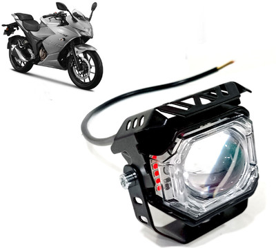 AUTO PEARL White/Yellow High Beam & Multi Flicker Red/Blue Led forlight_114 Fog Lamp Motorbike LED for Suzuki (12 V, 30 W)(Gixxer, Pack of 1)
