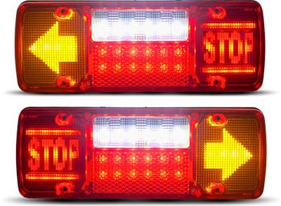 Autonationasia Universal Tata/Ashok Leyland 4 Chamber Stop Arrow Tail Light LED 24V (Set) Tail Light Truck LED for Tata (24 V, 55 W)(Universal For Car, Pack of 2)