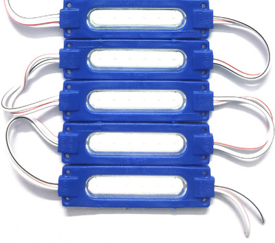 Steko 5 Pieces (BLUE) 2 Watt DC 12V Capsule Shape LED Module Light For Decoration Interior Light Motorbike LED (12 V, 2 W)(Universal For Car, Pack of 5)