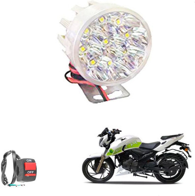 REPLEY 9Ledsmall-single-Round-1Btn-013 Headlight Motorbike LED for TVS (9 V, 9 W)(Apache RTR 200, Pack of 1)