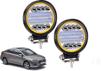 AUTO PEARL 24LED Round 3Mode Yellow/White light High Beam Led E176 Fog Lamp Car LED for Hyundai (12 V, 72 W)(Verna, Pack of 2)