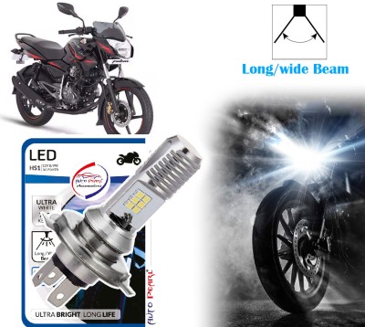 AUTO PEARL 2-Side 12Led Chips Motorcycle Bulb 7500K-12V-9W wide Beam Ultra Bright White A47 Headlight Motorbike LED for Bajaj (12 V, 9 W)(Pulsar 135 LS, Pack of 1)