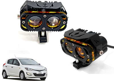 AUTO PEARL 2Lens LED Yellow/White/Red Led with Flashing for I20 T2 2012-2014 Fog Lamp Car LED for Hyundai (12 V, 30 W)(i20)