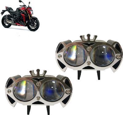 AUTO PEARL 2-Lens DevilEye Dual Color Crown Emitting Diode Led for GSX S1000 F Fog Lamp Motorbike LED for Suzuki (12 V, 12 W)(GSX R1000)