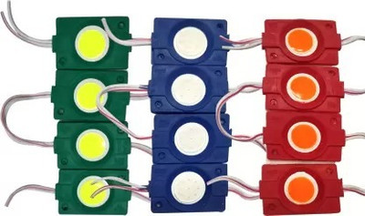 Dhruvtraders Waterproof 12 Piece Waterproof LED Module Ultra Bright DC 12V Light Back Up Lamp Car, Motorbike, Truck, Van LED (12 V, 55 W)(Universal For Bike, Universal For Car, Pack of 12)