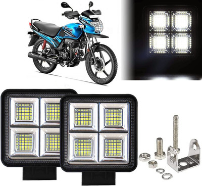 AUTO PEARL 64 LED 192W Fog Light Super Bright With Mounting Brackets for Passion Pro TR Fog Lamp Motorbike LED for Hero (12 V, 192 W)(Passion Pro, Pack of 1)