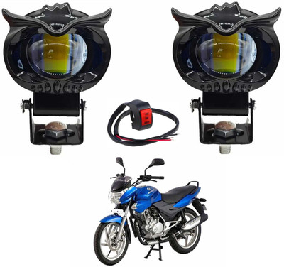 XZRTZ Owl Light One Lens Fog Light White Yellow ForDiscover 125 DTS-i Fog Lamp Motorbike LED for Bajaj (12 V, 55 W)(Universal For Bike, Pack of 2)
