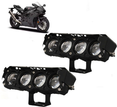 AUTO PEARL 4-Projector lens LED Dual Color White and Yellow High Beam Foglight T122 Fog Lamp Motorbike LED for Honda (12 V, 25 W)(CBR 1000RR, Pack of 2)