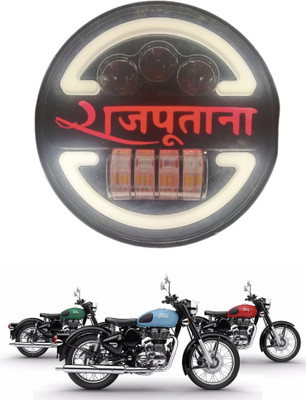Sigmatech Rajputana blt hdl 18 Headlight Car, Motorbike LED for Royal Enfield, Mahindra (12 V, 90 W)(All Royal Enfield Models, Thar, Pack of 1)
