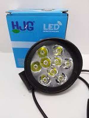 VLS AUTOMOTIVE 9 Led Round Cap Pair With Normal Switch Fog Lamp Motorbike, Car LED (12 V, 18 W)(Universal For Bike, Pack of 2)