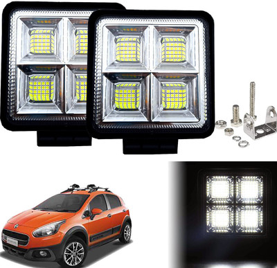AUTO PEARL 192Ws-64 LED Fog Light Super Bright With Mounting Brackets for Aventura Fog Lamp Car, Van, Truck LED for Fiat (12 V, 192 W)(Avventura)