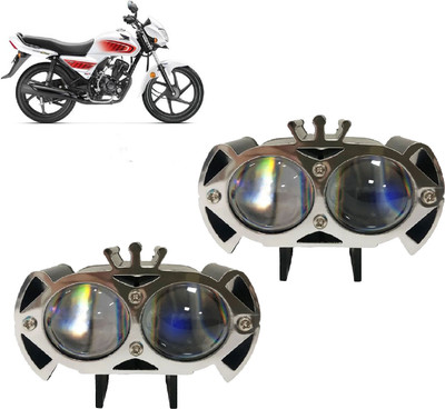 AUTO PEARL 2-Lens DevilEye Dual Color Crown Emitting Diode Led for Dream Neo Fog Lamp Motorbike LED for Honda (12 V, 12 W)(Dream Neo, Pack of 2)