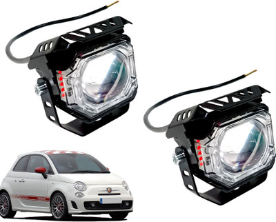 AUTO PEARL Yellow/White & Multi Flicker Red/Blue High Beam Led for 500 Abarth Fog Lamp Car LED for Fiat (12 V, 30 W)(500 Abarth, Pack of 2)