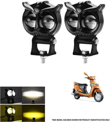 ROYAL AUTO MART Premium Quality Metal OWL-Shaped Fog Light In Yellow-White Color-939 Fog Lamp Motorbike LED for Mahindra (12 V, 40 W)(Rodeo RZ, Pack of 2)
