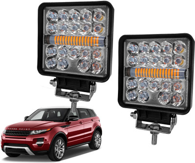 AUTO PEARL 4 inch Square 35Led Auxiliary Amber DRL Spot Light Off Road Light for Car 226 Fog Lamp Car LED for Land Rover (12 V, 30 W)(Evoque, Pack of 2)
