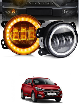GONAMA Universal 4 inch White Amber Ring DRL Fog Light Round Light LED Fog Lamp sg176 Car Fancy Lights(Multicolor)