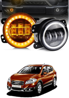 GONAMA Universal 4 inch White Amber Ring DRL Fog Light Round Light LED Fog Lamp sg92 Car Fancy Lights(Multicolor)