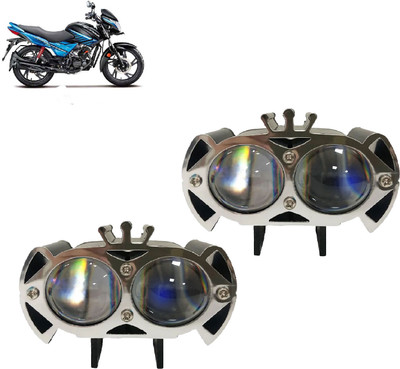AUTO PEARL 2-Lens DevilEye Dual Color Crown Emitting Diode Led for Glamour i3s Fog Lamp Motorbike LED for Hero (12 V, 12 W)(Glamour i3s, Pack of 2)