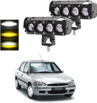 GONAMA Universal 5 inch LED Driving Fog Lights 120W White and Amber LED Projector sg419 License Plate Light Car, Motorbike LED for TVS (12 V, 40 W)(Victor, Pack of 2)