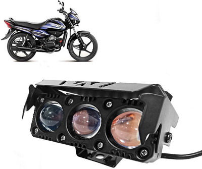 AUTO PEARL 3-Projector lens LED Dual Color White and Yellow High Beam Foglight A097 Fog Lamp Motorbike LED for Hero (12 V, 20 W)(Splendor NXG)
