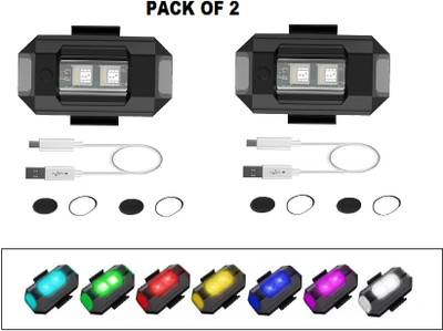 Pa Mini Signal Warning Light Drone with Strobe Light Moto Turn Signal Indicator Back Up Lamp Car, Motorbike LED (12 V, 35 W)(Universal For Car, Pack of 2)