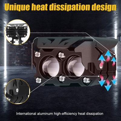 LOVMOTO Bike Led Light High Power Motorcycle Fog Lamps Mini Driving Lights 1422 Fog Lamp Car, Motorbike LED for Honda (12 V, 40 W)(CB Unicorn Dazzler, Pack of 2)