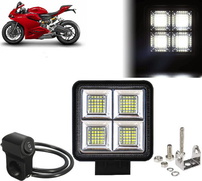 AUTO PEARL 64 LED-192W Motorcycle Led Fog Light Super Bright with one Black Switch A96 Fog Lamp Motorbike LED for Ducati (12 V, 192 W)(899 Panigale, Pack of 1)