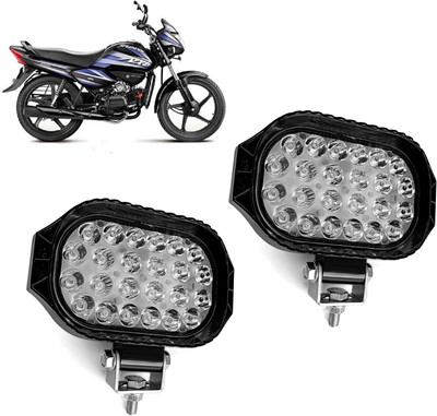 AUTO PEARL 24 LED Hi-Lo Ultra Bright White light Driving Spot Work Lights for Bike 097 Back Up Lamp Motorbike LED for Hero (12 V, 45 W)(Splendor NXG, Pack of 2)