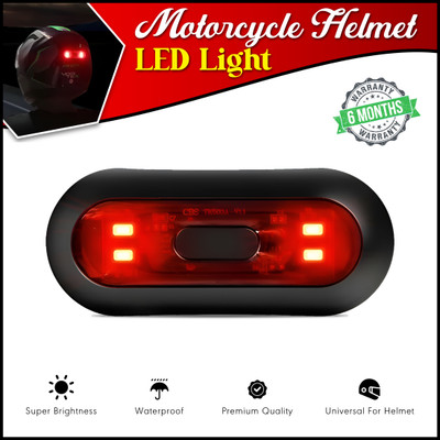 MIKANIX Helmet Light LED With 3 Modes of Flashing, Blinking Strobe with USB Charging License Plate Light Motorbike LED (40 V, 40 W)(Universal For Bike, Pack of 1)