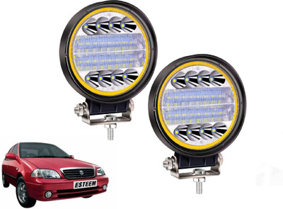 AUTO PEARL 24LED Round 3Mode Yellow/White light High Beam Led E274 Fog Lamp Car LED for Maruti Suzuki (12 V, 72 W)(Esteem, Pack of 2)