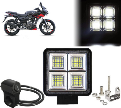 AUTO PEARL 64 LED-192W Motorcycle Led Fog Light Super Bright with one Black Switch A68 Fog Lamp Motorbike LED for Bajaj (12 V, 192 W)(Pulsar 220F, Pack of 1)