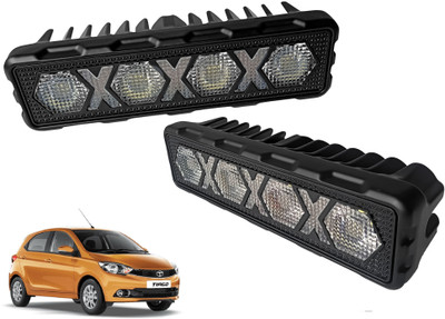 AUTO PEARL 6 Inch Auxiliary 16Led Light Bar White-Yellow Color Work Spot Light for Car A303 Back Up Lamp Car LED for Tata (12 V, 30 W)(Tiago, Pack of 2)