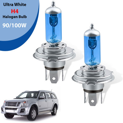 AUTO PEARL H4 Halogen Headlight bulb 90/100W 5000K Ultra White Low/High Beam Bulb (A48) Headlight Car, Truck, Van Halogen for Isuzu (12 V, 100 W)(MU-7, Pack of 2)