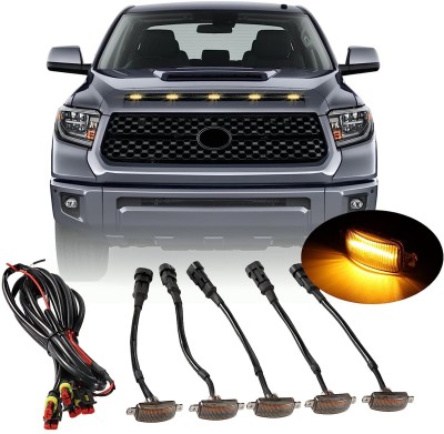 ACE 4 Pieces Smoked Lens Front Grille Running Parking Light Car, Van LED (12 V, 12 W)(Universal For Car, Pack of 1)