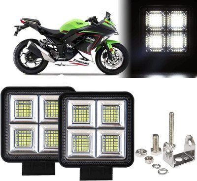 AUTO PEARL 64 LED 192W Fog Light Super Bright With Mounting Brackets for Ninja 300 Fog Lamp Motorbike LED for Kawasaki (12 V, 192 W)(Ninja 300, Pack of 2)