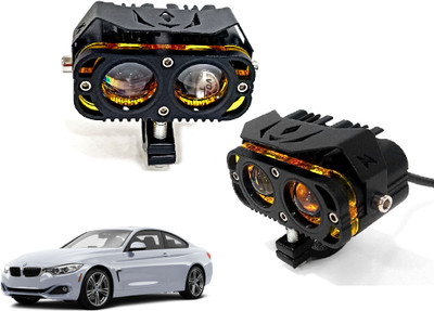 AUTO PEARL 2Lens LED Yellow/White/Red Led with Flashing for 4 Series Fog Lamp Car LED for BMW (12 V, 30 W)(4 Series, Pack of 2)
