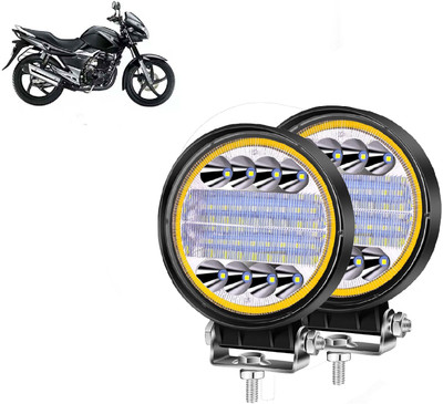 AUTO PEARL 24LED Round 3-Mode White and Yellow light High Beam Led for GS 150 R Fog Lamp Motorbike LED for Suzuki (12 V, 72 W)(GS)