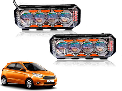 AUTO PEARL 4Lens Yellow/White & Multi Flicker Red/Blue Led for Figo T-3 2015onwards Fog Lamp Car LED for Ford (12 V, 30 W)(Figo)