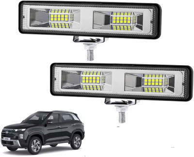 AUTO PEARL 5.7 Inch 48W Auxiliary Light Bar White Color Work Spot Light for Car A104 Fog Lamp Car LED for Hyundai (12 V, 48 W)(Creta, Pack of 2)