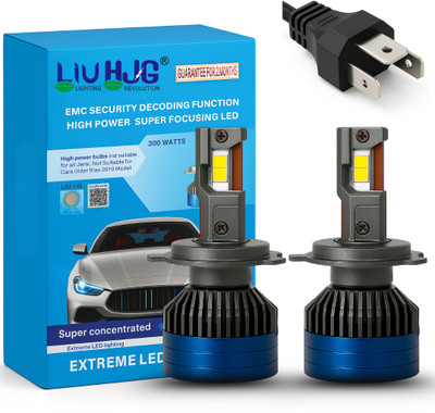 AutoPowerz White LED 300W DC 12V-80V Headlight Bulb Headlight Car LED (12 V, 300 W)(Universal For Car, Pack of 2)