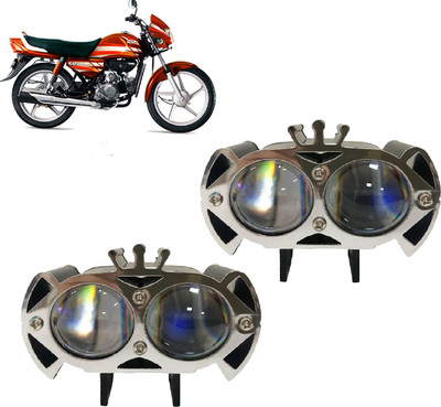 AUTO PEARL 2-Lens DevilEye Dual Color Crown Emitting Diode Led for HF Deluxe Fog Lamp Motorbike LED for Hero (12 V, 12 W)(HF Deluxe, Pack of 2)