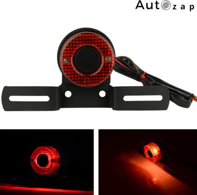 Autozap Universal Motorcycle Round Shape LED Tail Light with License Plate Holder Tail Light Motorbike LED (12 V, 5 W)(Universal For Bike, Pack of 1)