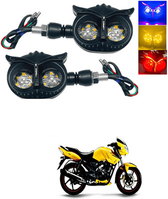 LOVMOTO Front, Rear LED Indicator Light for TVS Apache RTR 160(Multicolor)