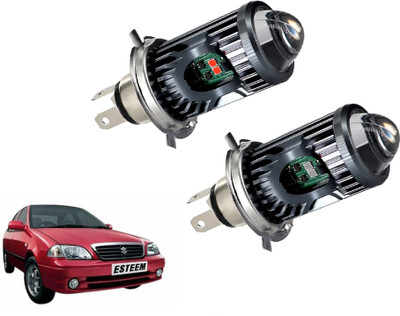 AUTO PEARL White/Yellow Dual Beam & Flicker Red/Blue H4 Led Bulb A076 Headlight Car LED for Maruti Suzuki (12 V, 35 W)(Esteem, Pack of 2)