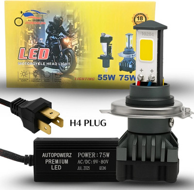 AutoPowerz Bright White LED 75 Watt Headlight Bulb Headlight Car, Motorbike LED (12 V, 75 W)(Universal For Bike, Universal For Car, Pack of 1)